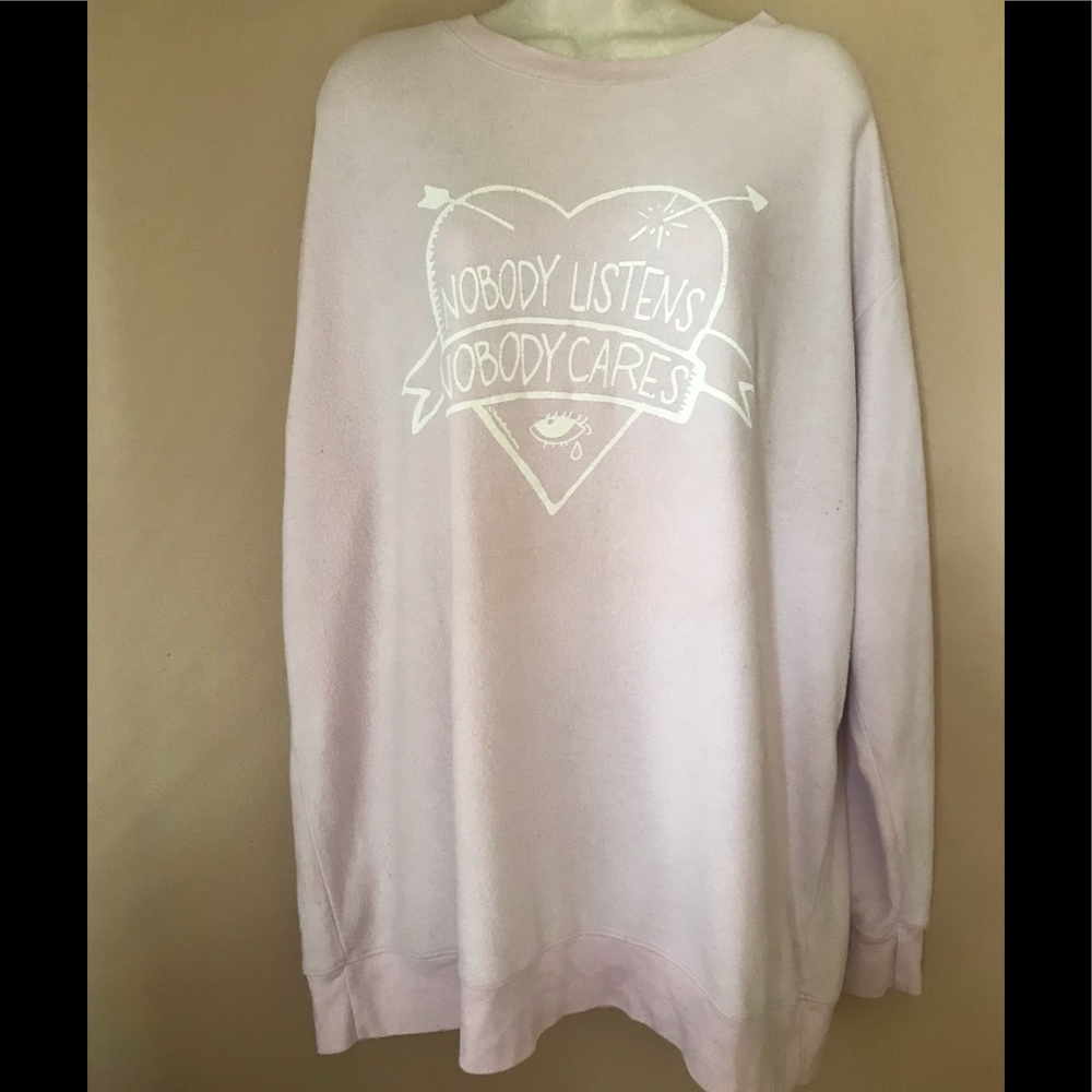 Wildfox Nobody Listens Nobody Cares Jumper